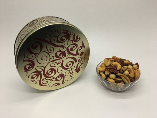 32 OZ. ROASTED UNSALTED MIXED NUT TIN